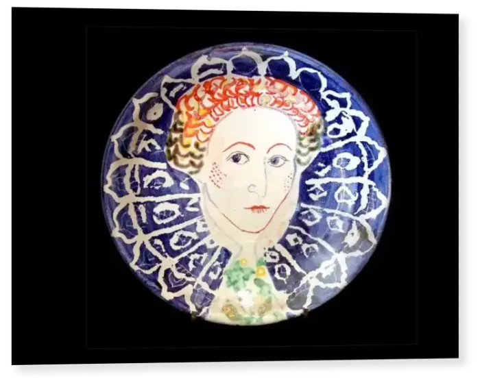 Print : Michaela Gall - tudor portrait plates Queen Elizabeth I Print : Michaela Gall - tudor portrait plates Queen Elizabeth I