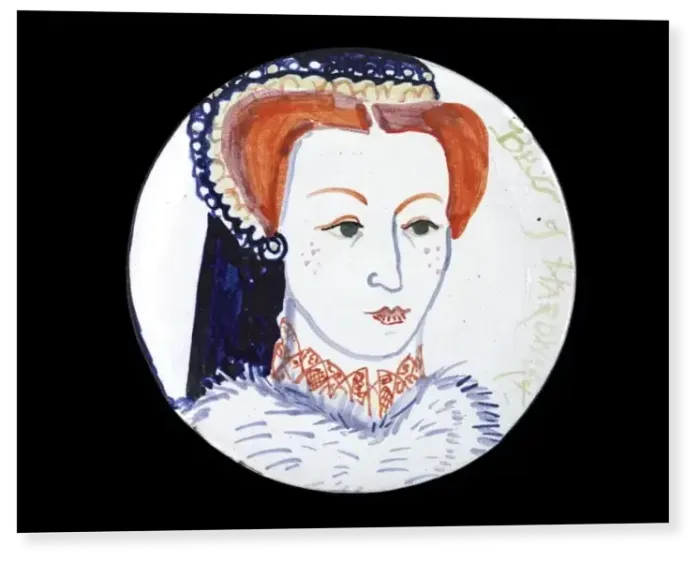 Print : Michaela Gall - tudor portrait plates Bess of Hardwick Print : Michaela Gall - tudor portrait plates Bess of Hardwick