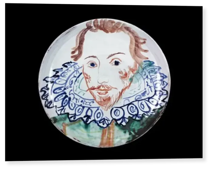 Print : Michaela Gall - tudor portrait plates William Shakespeare Print : Michaela Gall - tudor portrait plates William Shakespeare