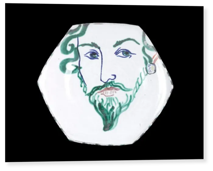 Print : Michaela Gall - tudor portrait plates Walter Raleigh