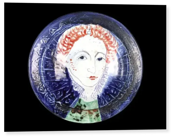 Print : Michaela Gall - tudor portrait plates Queen Elizabeth I Print : Michaela Gall - tudor portrait plates Queen Elizabeth I
