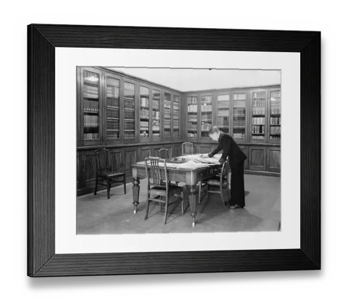 Framed Print : America and London. New embassy building in Grosvenor Square. In one of London s
