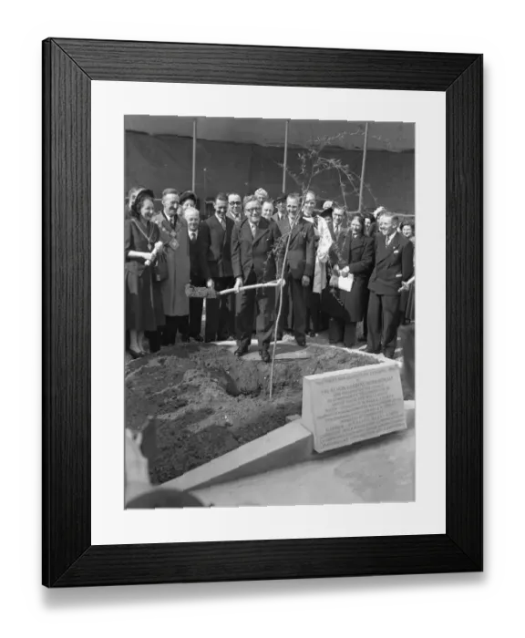 Framed Print : Rt Hon Herbert Morrison, MO, Lord President of the Council, performed the completion