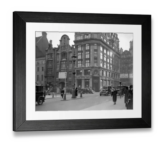Framed Print : London. Coventry Street and Automobile Association Building. 27 March 1936