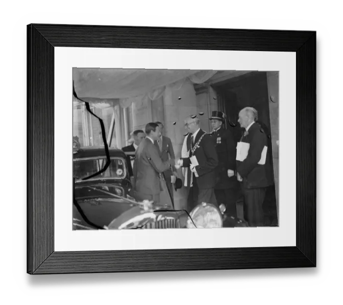 Framed Print : Prince George, the Duke of Kent (left), visits the new nurse home at the Memorial