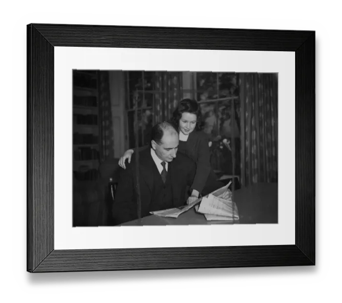 Framed Print : Mr John Strachey, M. P, who succeeds Sir Ben Smith at the Ministry of food, is a family man Framed Print : Mr John Strachey, M. P, who succeeds Sir Ben Smith at the Ministry of food, is a family man