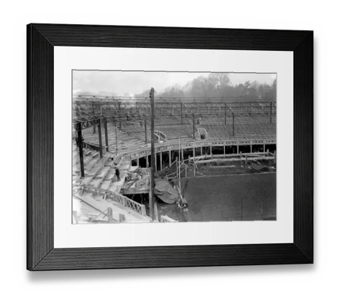 Framed Print : The New Wimbledon tennis courts The building of the new spectator stands Framed Print : The New Wimbledon tennis courts The building of the new spectator stands