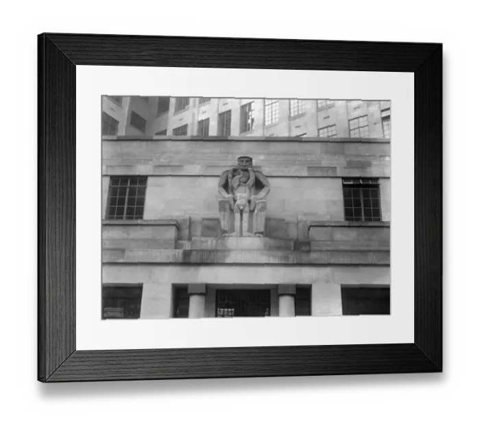 Framed Print : Night, Statuary by Epstein on the Underground Building at St James Park. ? TopFoto Framed Print : Night, Statuary by Epstein on the Underground Building at St James Park. ? TopFoto