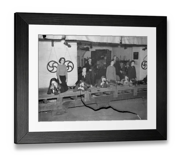 Framed Print : London office girls become expert with the rifle. Girls employed in the offices Framed Print : London office girls become expert with the rifle. Girls employed in the offices