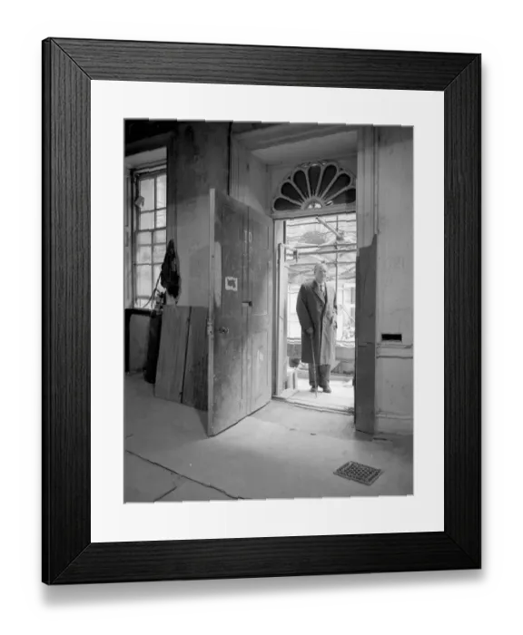 Framed Print : Architect Raymond Erith, in control of reconstruction work at No. 10 Downing Street Framed Print : Architect Raymond Erith, in control of reconstruction work at No. 10 Downing Street