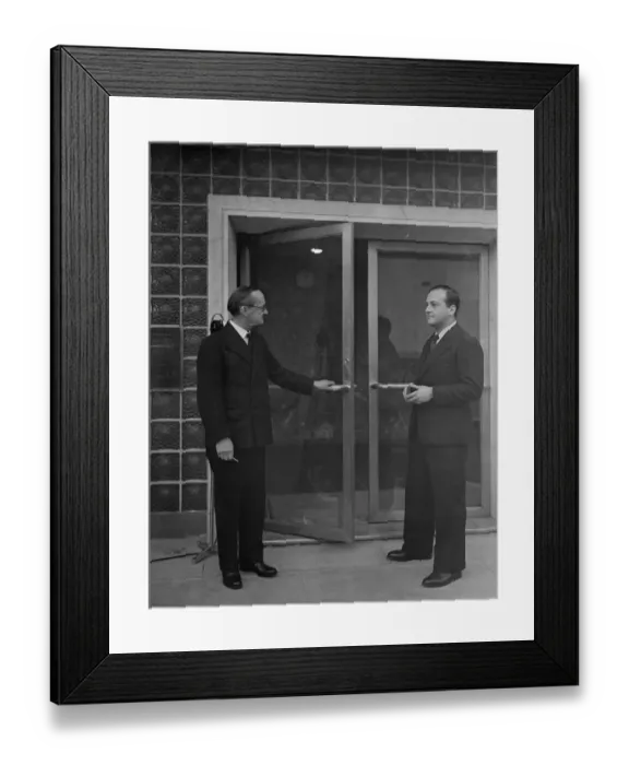 Framed Print : Lord Horder, the Kings physician, opened the new Finsbury Health Centre in Pine Street, Finsbury Framed Print : Lord Horder, the Kings physician, opened the new Finsbury Health Centre in Pine Street, Finsbury