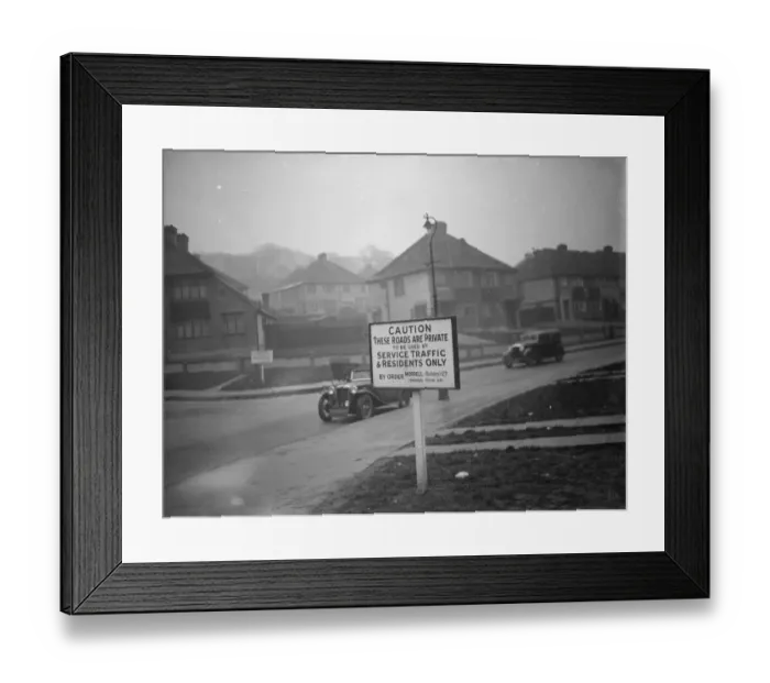 Framed Print : Road signs in Eltham. 1937 Framed Print : Road signs in Eltham. 1937