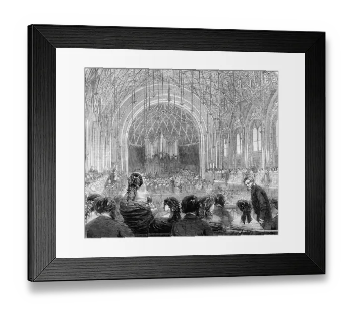 Framed Print : St Jamess Hall. 10 April 1858