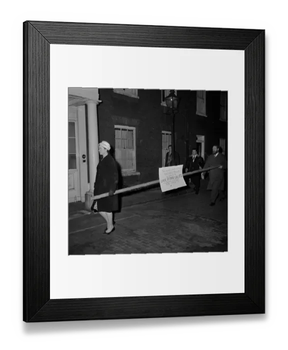 Framed Print : Barge pole for Maudling. London; Members of the League of Empire Loyalists arriving