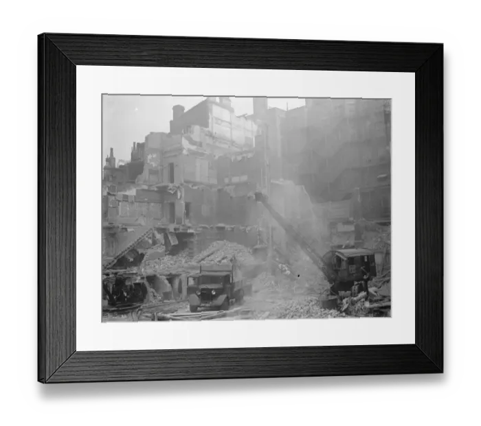 Framed Print : The demolition of Alhambra Theatre in the West End of London. 1936 Framed Print : The demolition of Alhambra Theatre in the West End of London. 1936