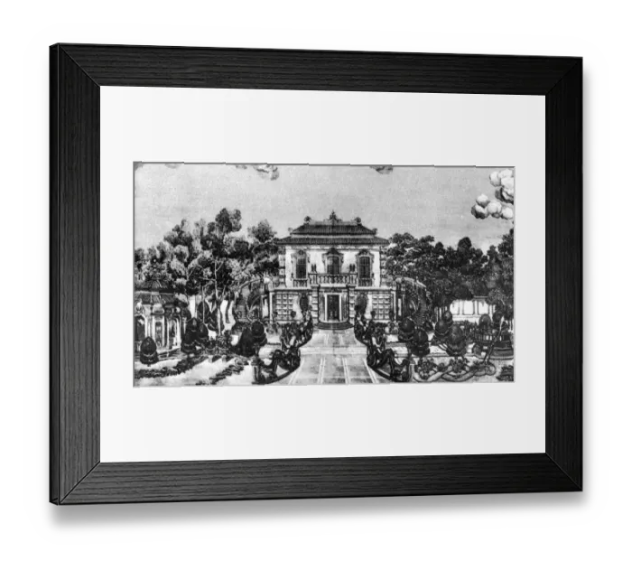 Framed Print : Palace of Yuan Ming Yuan, Beijing, China. in 1786 : Fang Wai Kuan ( The Square