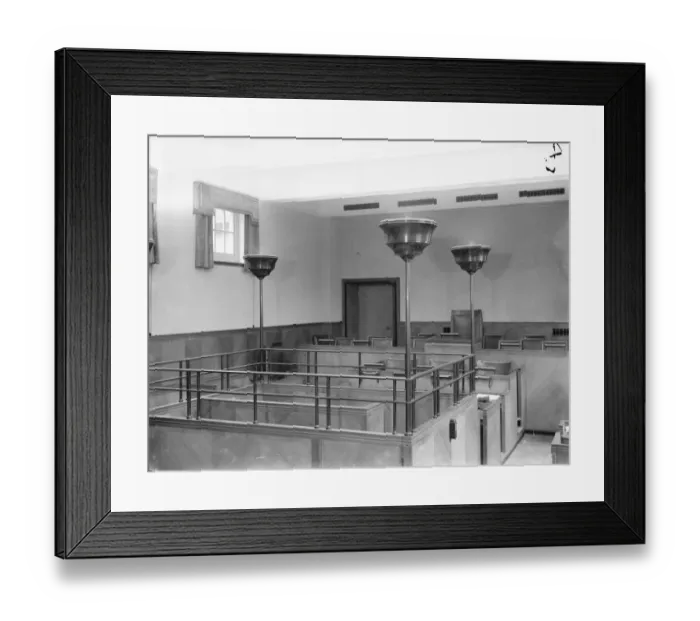 Framed Print : New juvenile court building in Bromley, London. An interior view. 1937 Framed Print : New juvenile court building in Bromley, London. An interior view. 1937