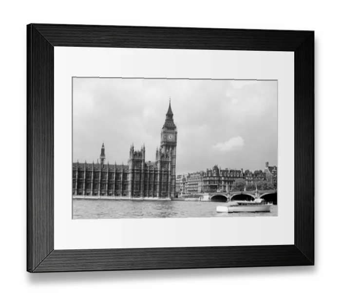 Framed Print : General views from the Thames to Big Ben, Palace of Westminster, London, England, UK Framed Print : General views from the Thames to Big Ben, Palace of Westminster, London, England, UK