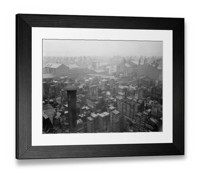 Framed Print : Collins brothers building company. Their rebuilding scheme of the local bottle factory