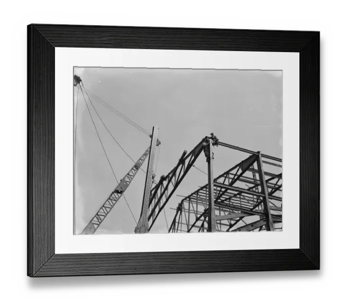 Framed Print : New Gaumont cinema being built on the High Street in Bromley, London. 1936 Framed Print : New Gaumont cinema being built on the High Street in Bromley, London. 1936
