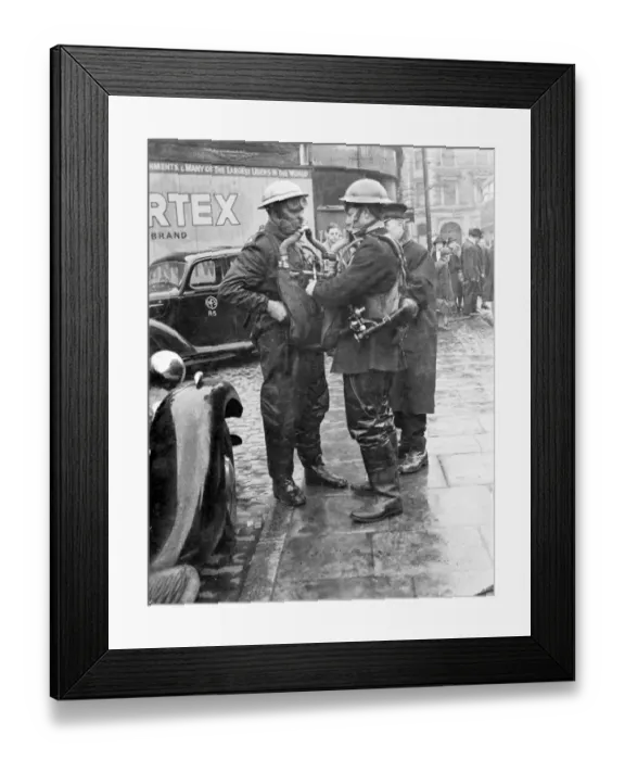 Framed Print : Firemen had to use breathing apparatus when fighting the fire which broke out in Framed Print : Firemen had to use breathing apparatus when fighting the fire which broke out in