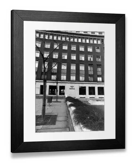 Framed Print : The exterior of the Bank of America in Cannon Street, London Framed Print : The exterior of the Bank of America in Cannon Street, London