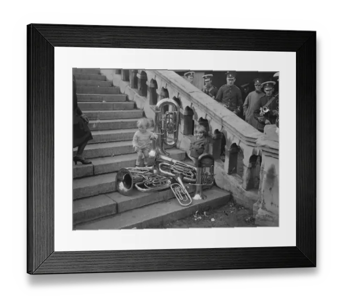 Framed Print : National band contest opens at Crystal Palace. Bandsmen from all over the country Framed Print : National band contest opens at Crystal Palace. Bandsmen from all over the country