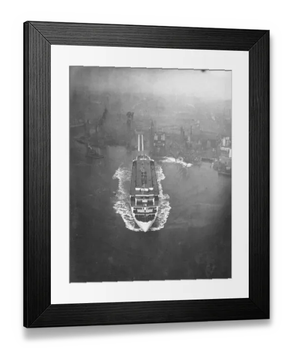 Framed Print : Heavy rain was falling when the 34, 000 ton Cunard - White Star Liner Caronia largest Framed Print : Heavy rain was falling when the 34, 000 ton Cunard - White Star Liner Caronia largest
