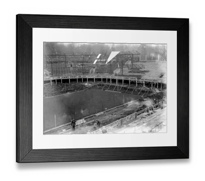 Framed Print : The New Wimbledon tennis courts The building of the stands April 1922 Framed Print : The New Wimbledon tennis courts The building of the stands April 1922