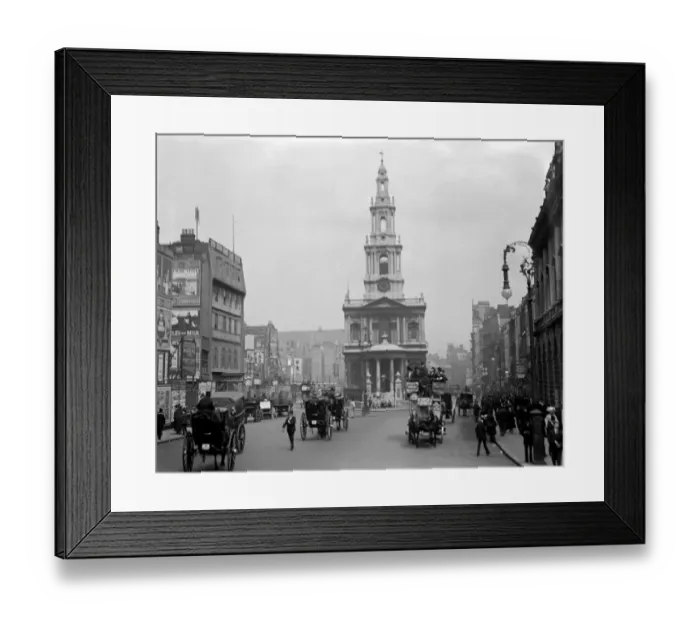 Framed Print : London. St Mary Le Strand Church, Strand, London. 1900 Framed Print : London. St Mary Le Strand Church, Strand, London. 1900