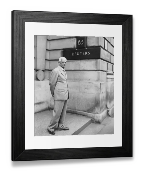 Framed Print : Indian Journalist In London. A well-known Indian journalist now on a visit to London is Mr