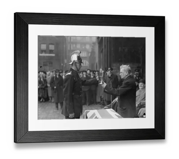 Framed Print : Headquarters Station Tean wins Fire Brigade Competition. With a time of 54 1 / 4 seconds Framed Print : Headquarters Station Tean wins Fire Brigade Competition. With a time of 54 1 / 4 seconds