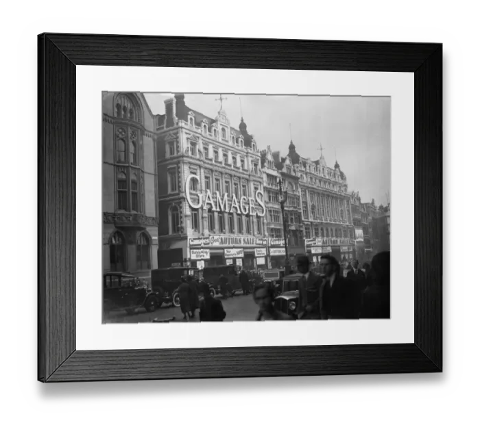Framed Print : The exterior of Gamages department store at Holborn, London. October 1934