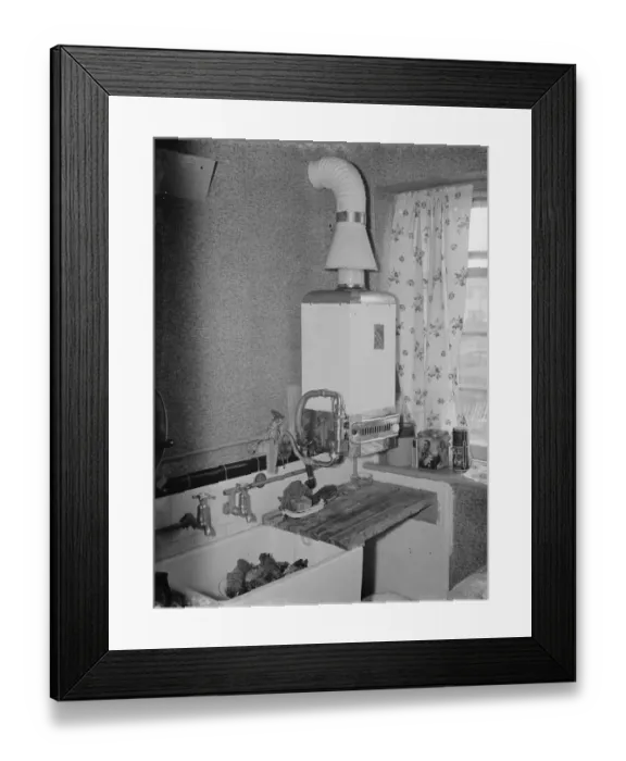 Framed Print : Geyser burst. N I H Ltd in Petts Wood. 12 April 1938 Framed Print : Geyser burst. N I H Ltd in Petts Wood. 12 April 1938