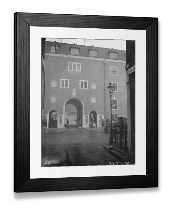 Framed Print : Empire students home new buildings to be opened by Queen Mary. Men are working day