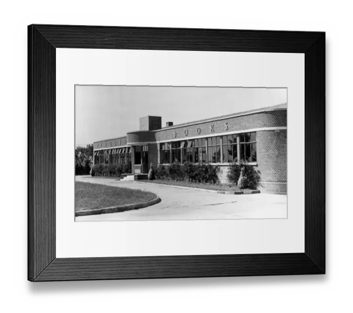 Framed Print : The Penguin Books building at Harmondsworth Middlesex. The firm moved to this factory Framed Print : The Penguin Books building at Harmondsworth Middlesex. The firm moved to this factory