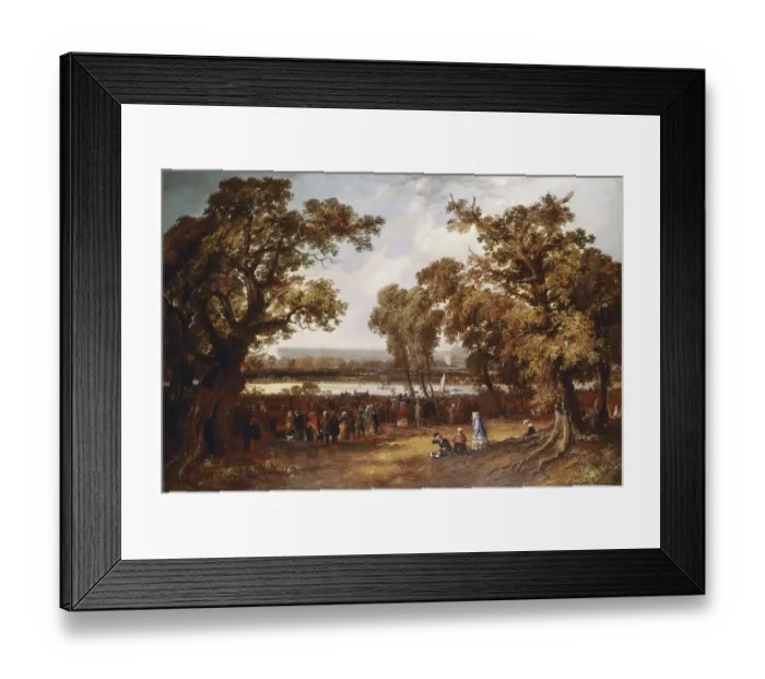 Framed Print : The Great Exhibition by T. Colman Dibden - 1851 Crystal Palace in Hyde Park, 1851 Crowds