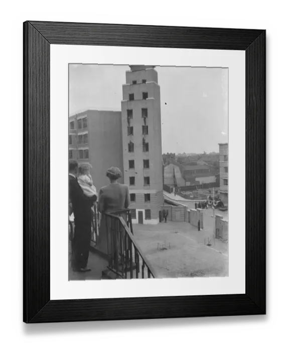 Framed Print : A London Fire Brigade display in Lambeth, London