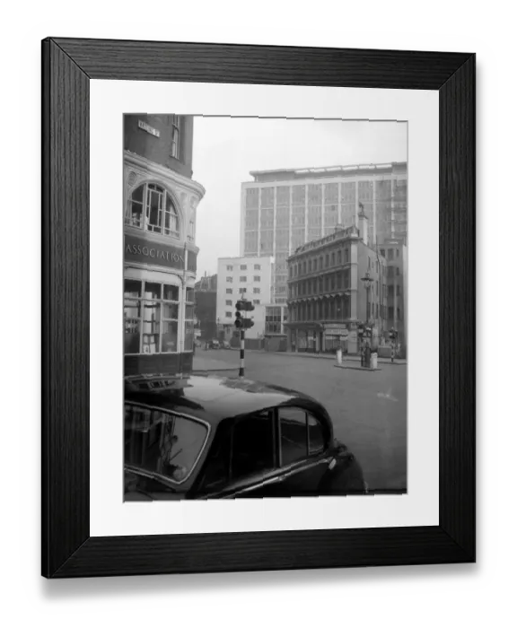 Framed Print : Transformation of City of London foreground is an old building built before Charles Framed Print : Transformation of City of London foreground is an old building built before Charles