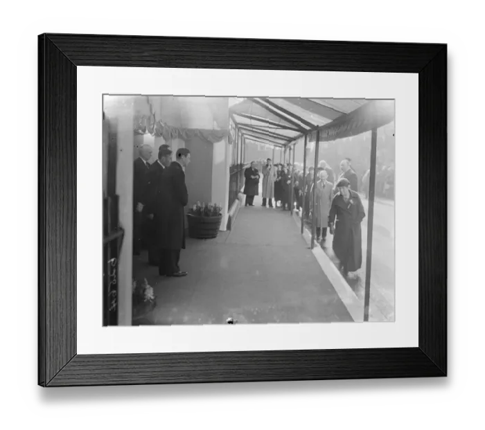 Framed Print : Tenants presented to the King during tour of Duchy. Some of the oldest tenants