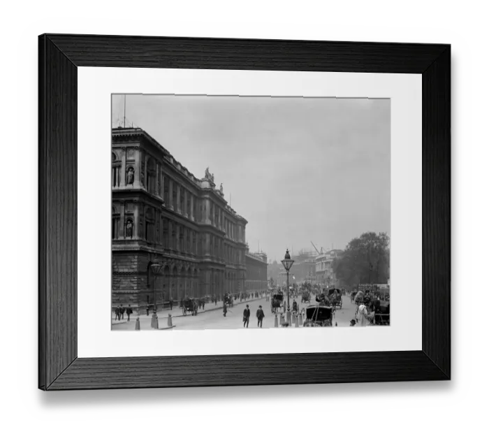 Framed Print : London scene. Looking down Whitehall with the Foreign and Commonwealth Office