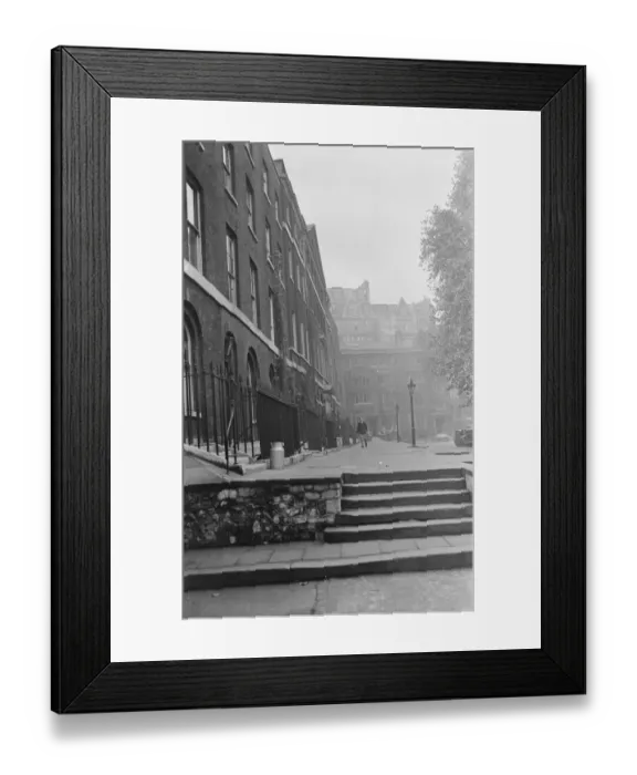 Framed Print : Deans Yard Westminster, from Tufton Street side 8 October 1933