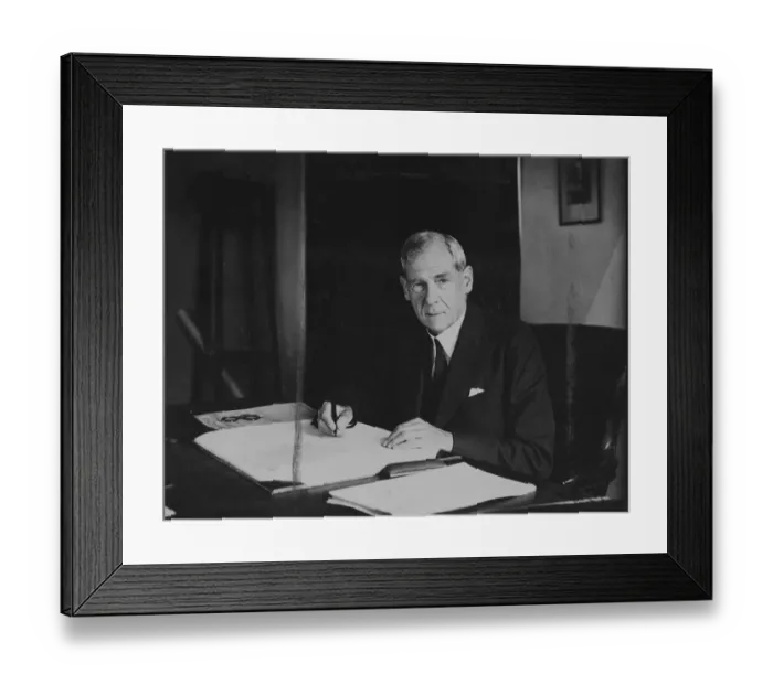 Framed Print : Sir Cyril Harcomb, Chairman of the New British Transport Commission at his desk Framed Print : Sir Cyril Harcomb, Chairman of the New British Transport Commission at his desk
