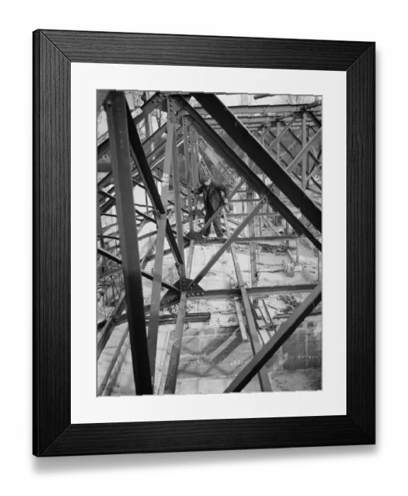 Framed Print : At Eltham the new swimming baths in course of construction. 1938 Framed Print : At Eltham the new swimming baths in course of construction. 1938