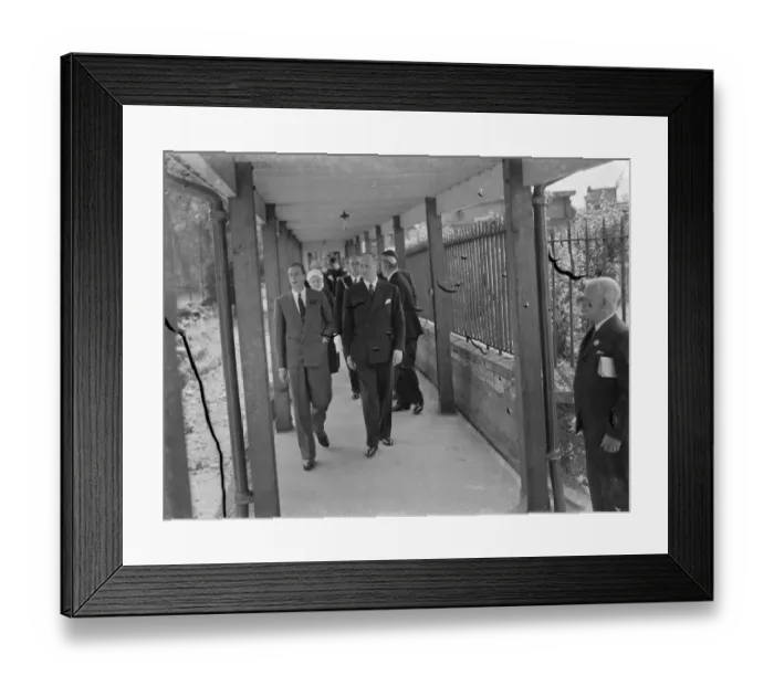 Framed Print : Prince George, the Duke of Kent (left), visits the new nurse home at the Memorial