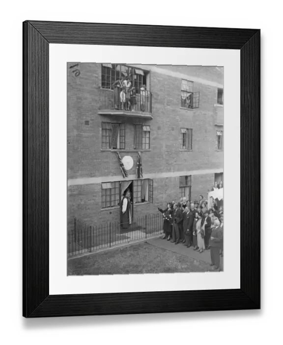 Framed Print : Premiers wife opens new Kensington flats. Mrs Neville Chamberlain, wife of the Premier Framed Print : Premiers wife opens new Kensington flats. Mrs Neville Chamberlain, wife of the Premier