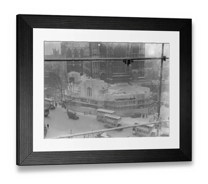 Framed Print : Abbeys Coronation annexe nears completion. The Robing Room annexe that is being Framed Print : Abbeys Coronation annexe nears completion. The Robing Room annexe that is being
