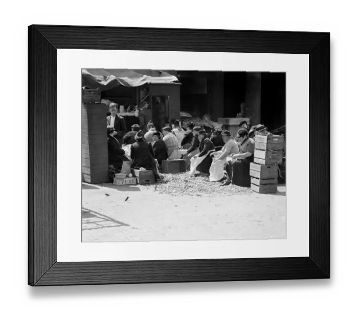 Framed Print : Women market traders at Londons Covent Garden flower, fruit and vegetable market Framed Print : Women market traders at Londons Covent Garden flower, fruit and vegetable market