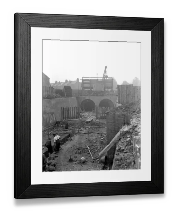 Framed Print : Piccadilly Tube Extension works from Finsbury to Cockfosters. The End of the Tube Framed Print : Piccadilly Tube Extension works from Finsbury to Cockfosters. The End of the Tube