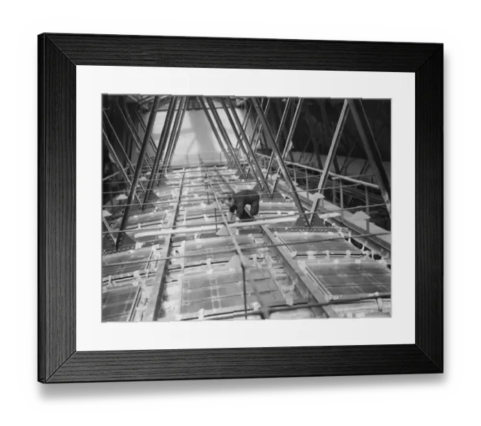 Framed Print : An interior view of the framework at Lewisham Town Hall, London. 1939